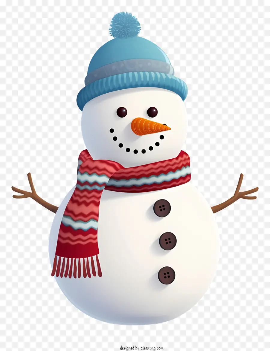 Boneco De Neve，Chapéu Azul PNG