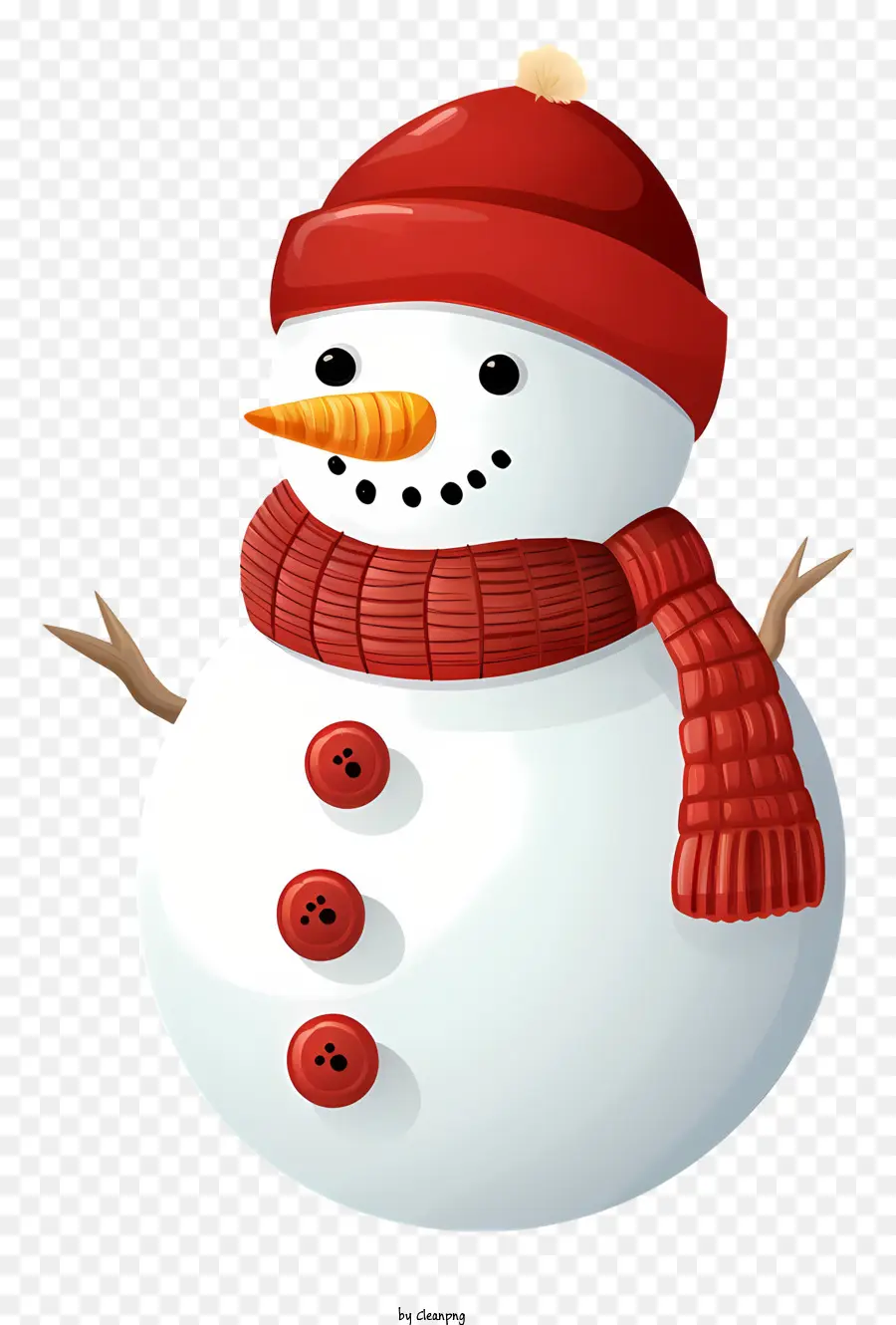 Boneco De Neve，A Red Hat PNG