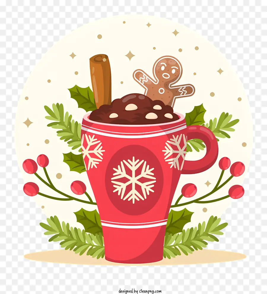 Chocolate Quente，Caneca De Natal PNG