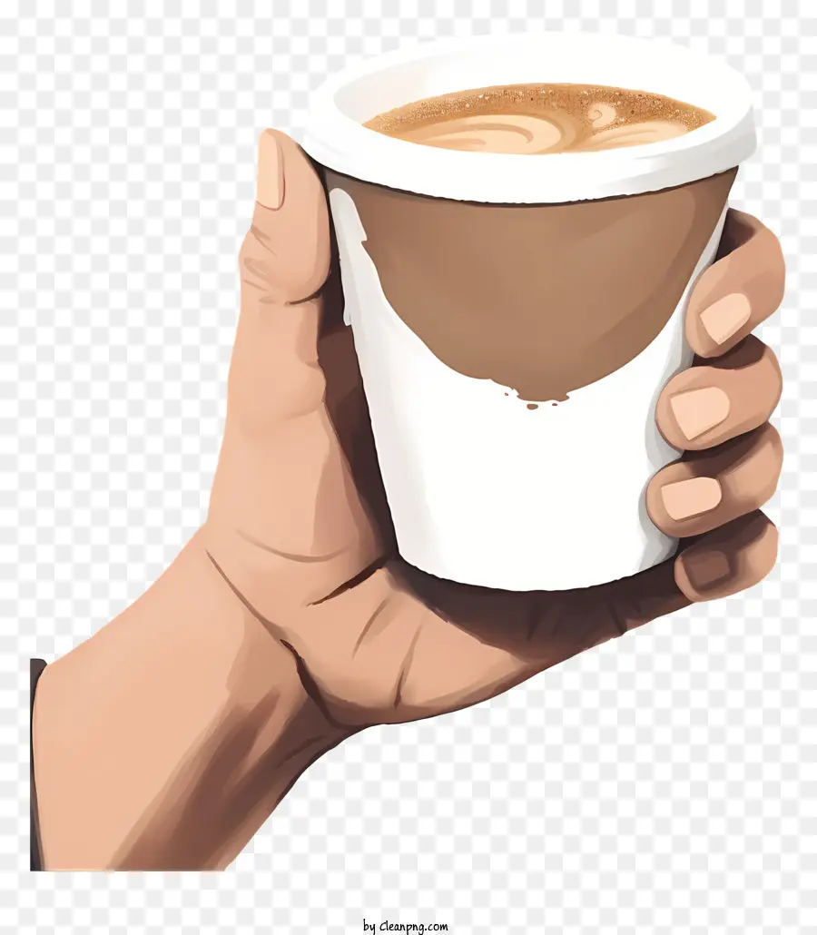 Xícara De Café，Hand Segurando Uma Xícara De Café PNG