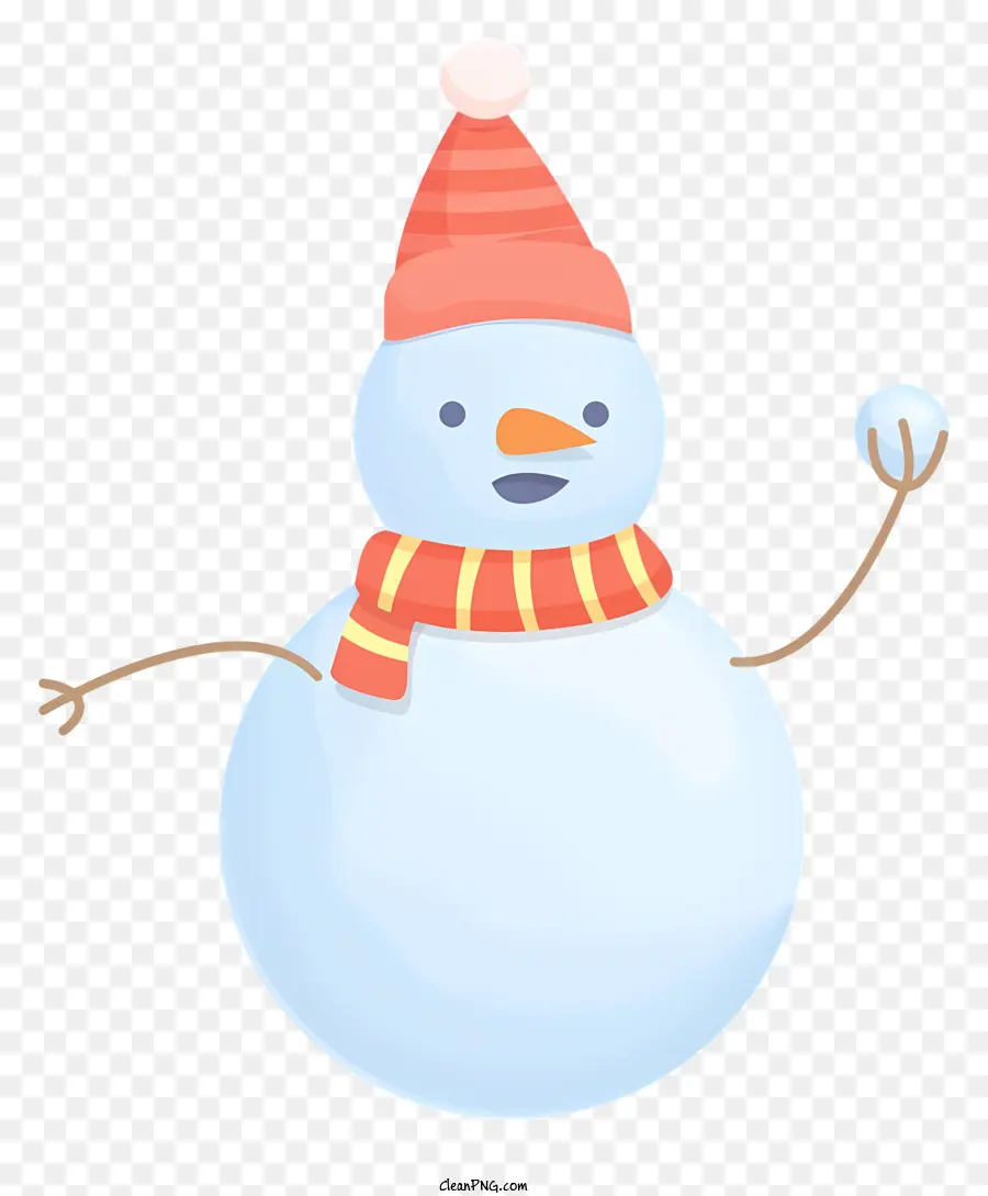 Boneco De Neve，A Red Hat PNG