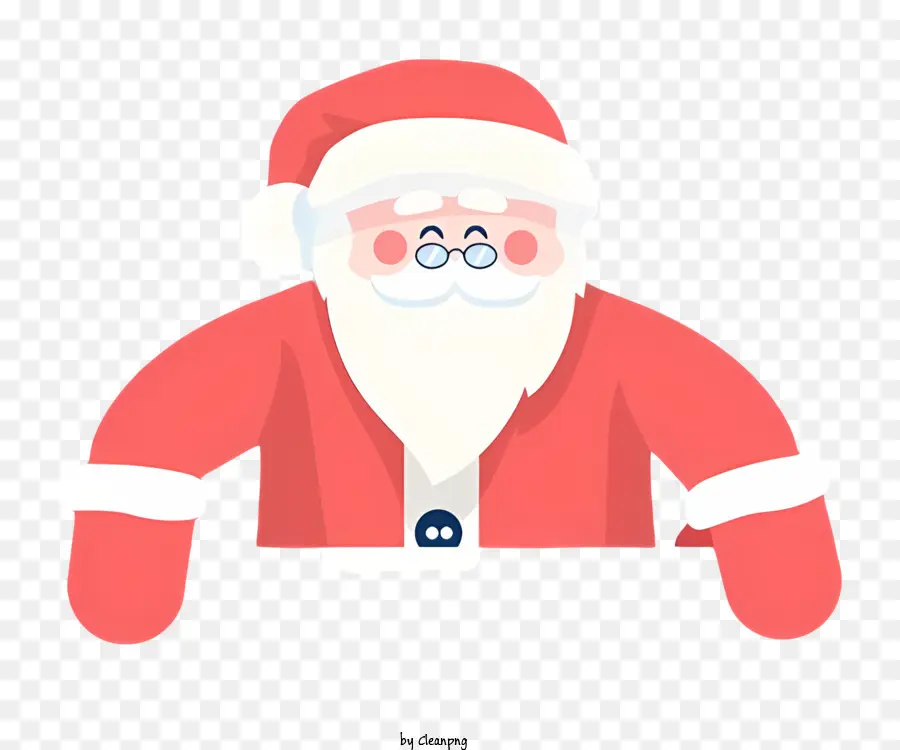 Papai Noel，Terno Listrado Vermelho E Branco PNG