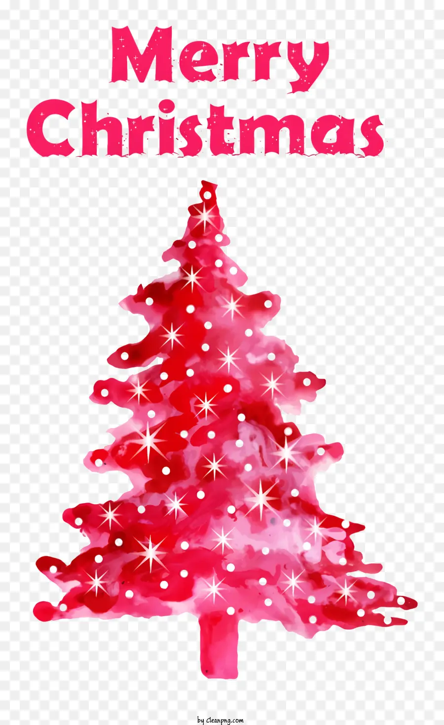 Vermelho árvore De Natal，Black Background PNG