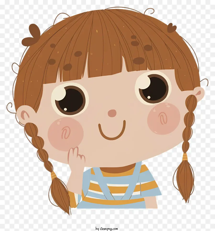 Young Girl，Cabelo Castanho PNG