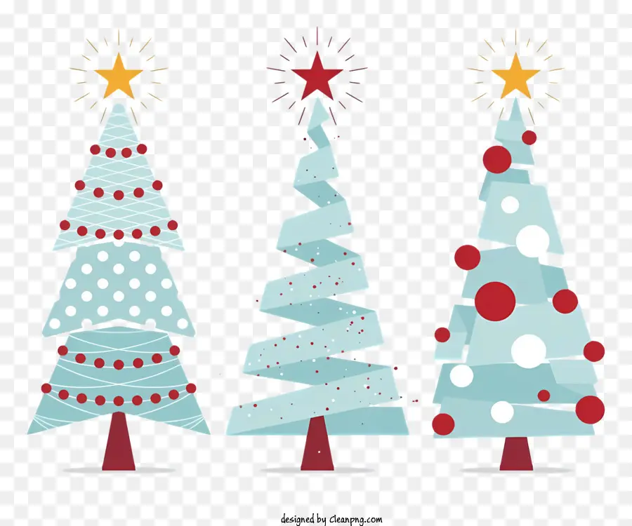 Trio De árvores De Natal，Mesma Forma E árvores De Estilo PNG
