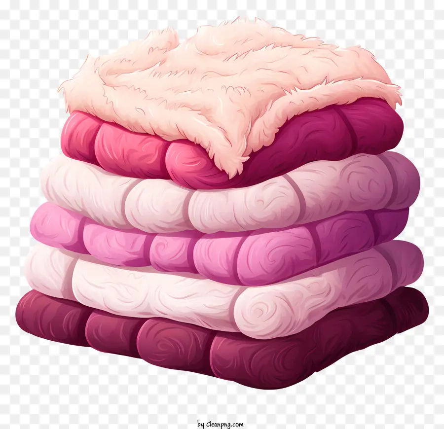 Mantas De Lã De，Cobertores Rosa E Branco PNG