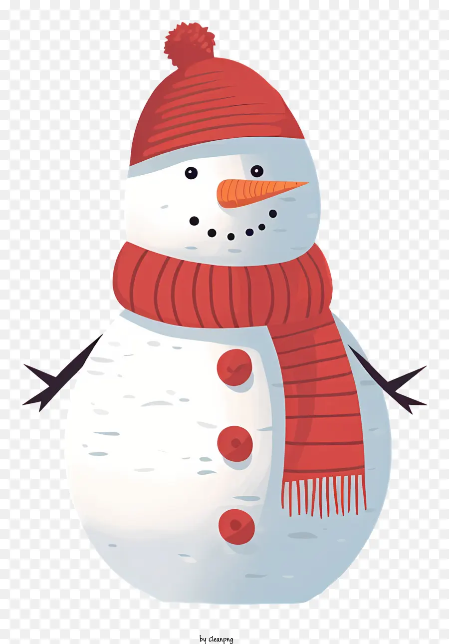 Boneco De Neve，Lenço Vermelho PNG