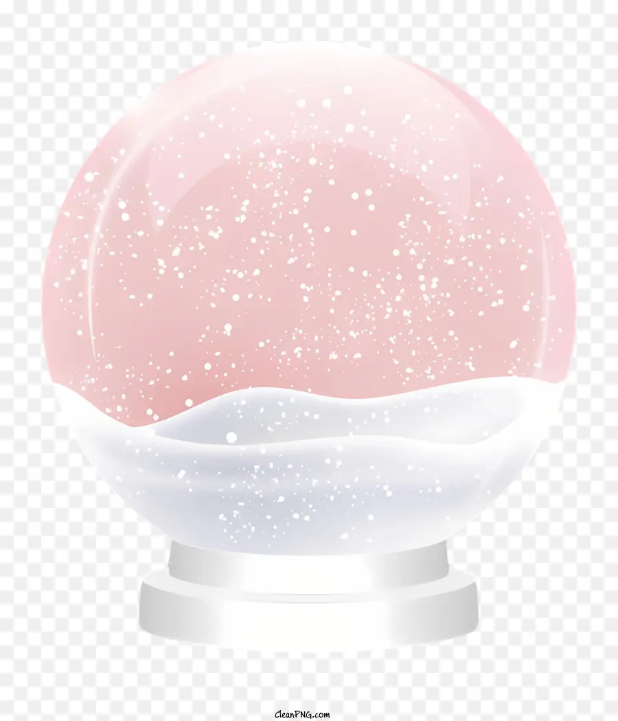 Globo De Neve Rosa，Black Background PNG