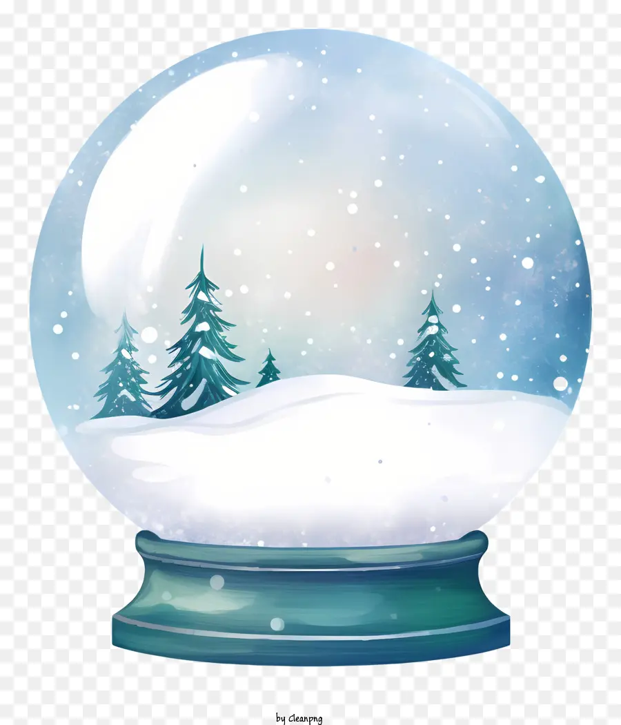 Globo De Neve，Floresta Cena PNG