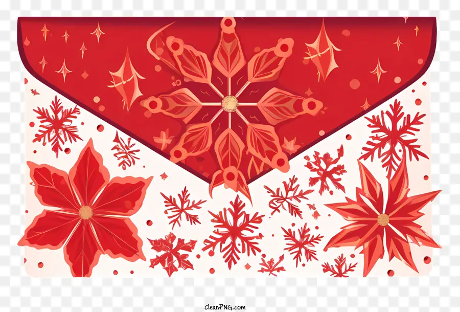 Envelope Vermelho，Snowflakes PNG