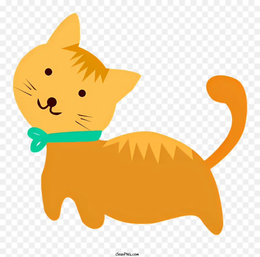 Gato Dos Desenhos Animados，Colar Azul PNG