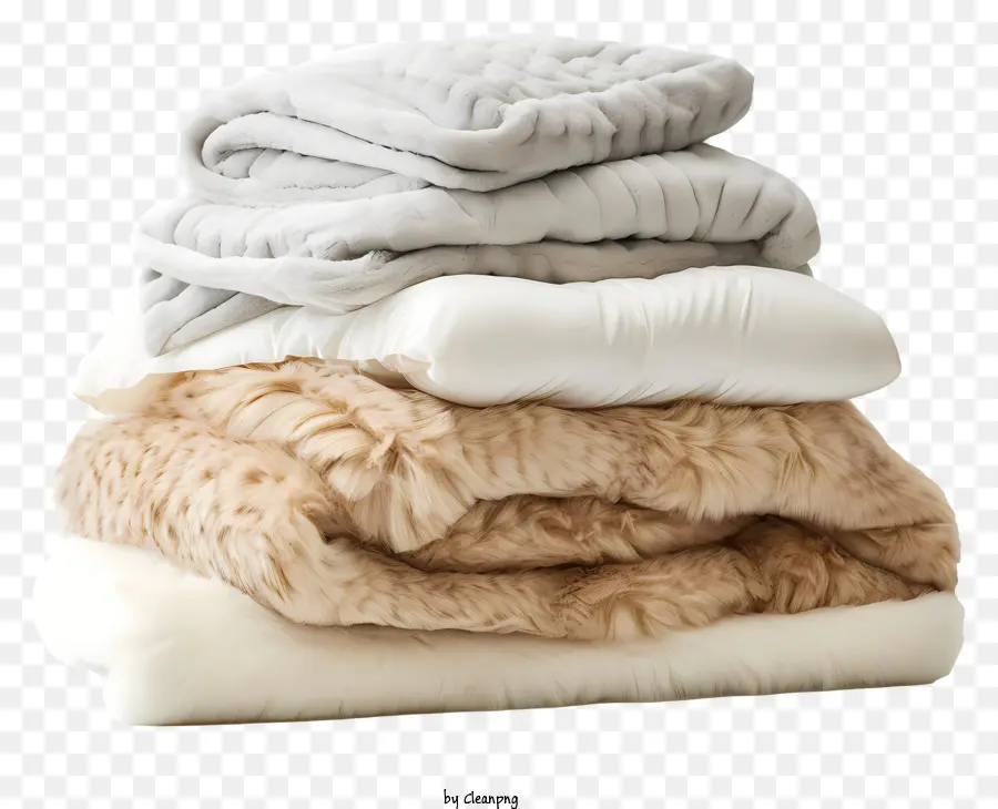 Cobertores De Pele Falsa，Pilha De Cobertores PNG