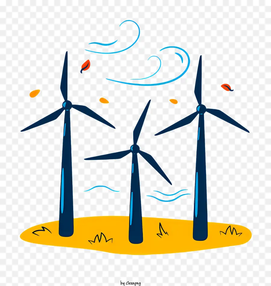 As Turbinas De Vento，Energia Renovável PNG