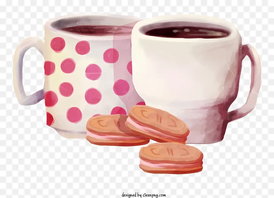 Copos De Café，Fundo Branco PNG