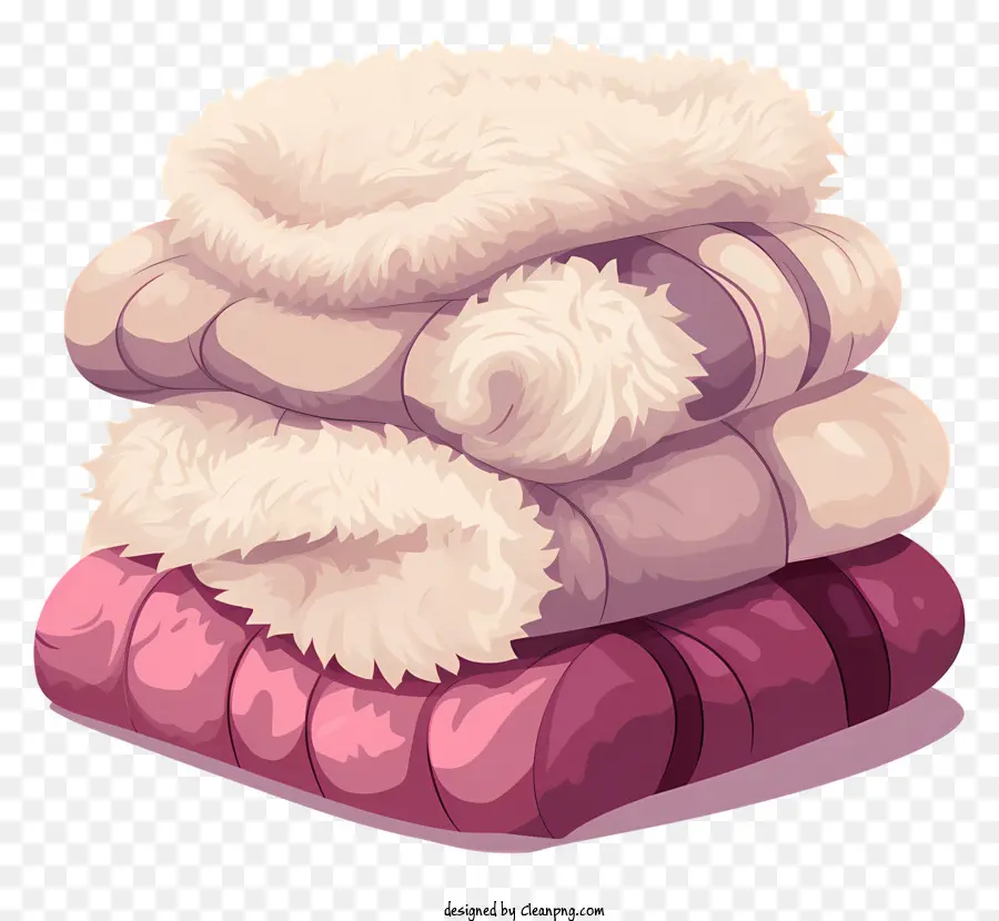 Cobertores Fofos，Cobertores Empilhados PNG