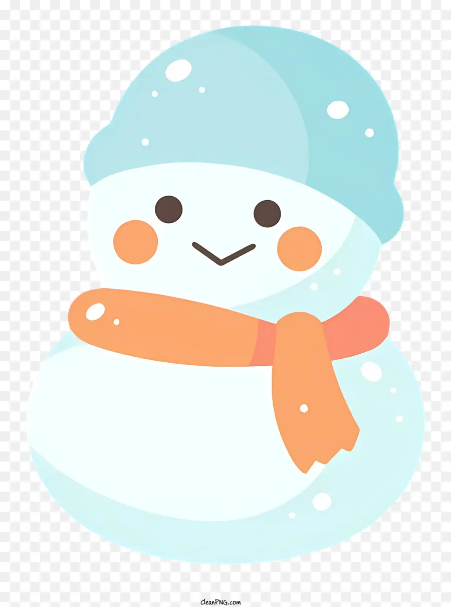 Cartoon Boneco De Neve，Lenço Azul PNG