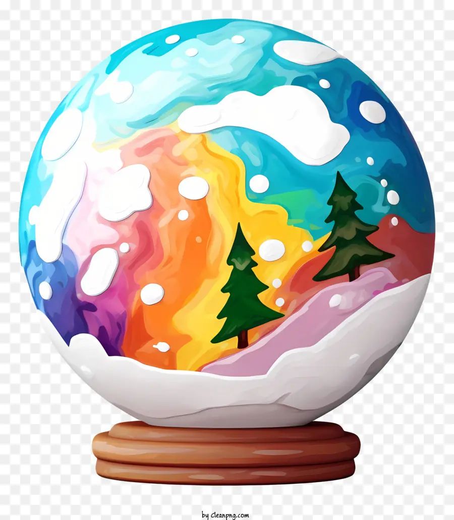 Globo De Neve，Paisagem De Montanha PNG