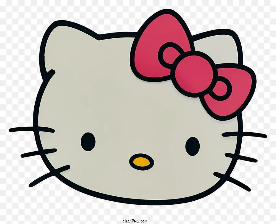 Hello Kitty，Gato Com Grande Arco Rosa PNG