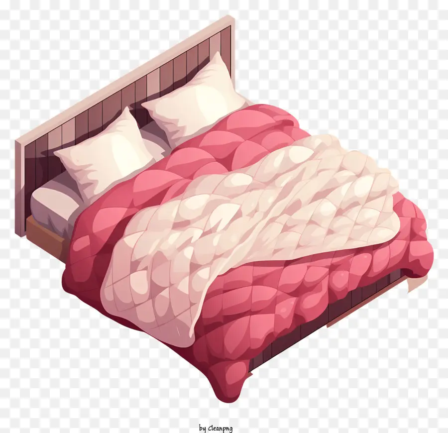 Decoração Do Quarto，Bedding Rosa E Branco PNG