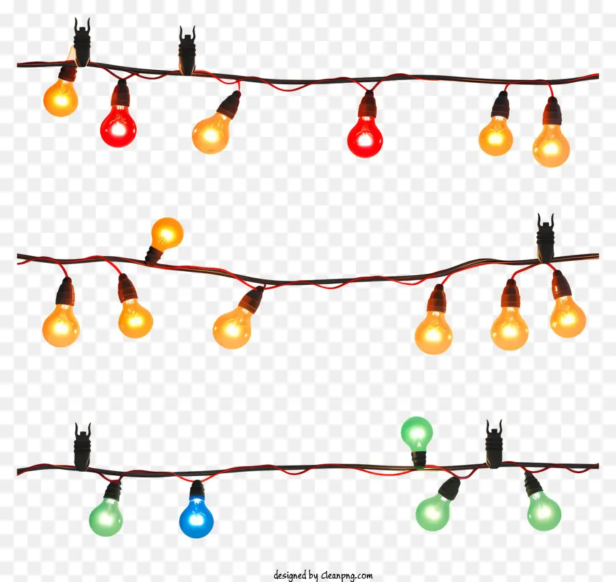 Luzes De Natal，Decorações Festivas PNG