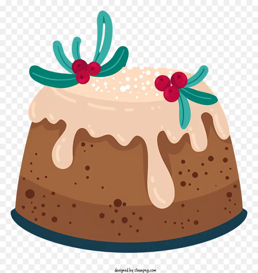 Bolo De Pudim De Esponja De Chocolate，Glacê De Chocolate PNG