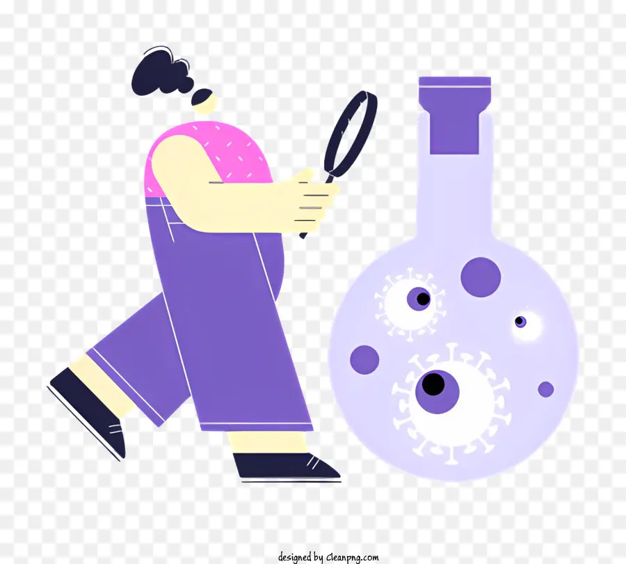 Cartoon Cientista，Jaleco PNG