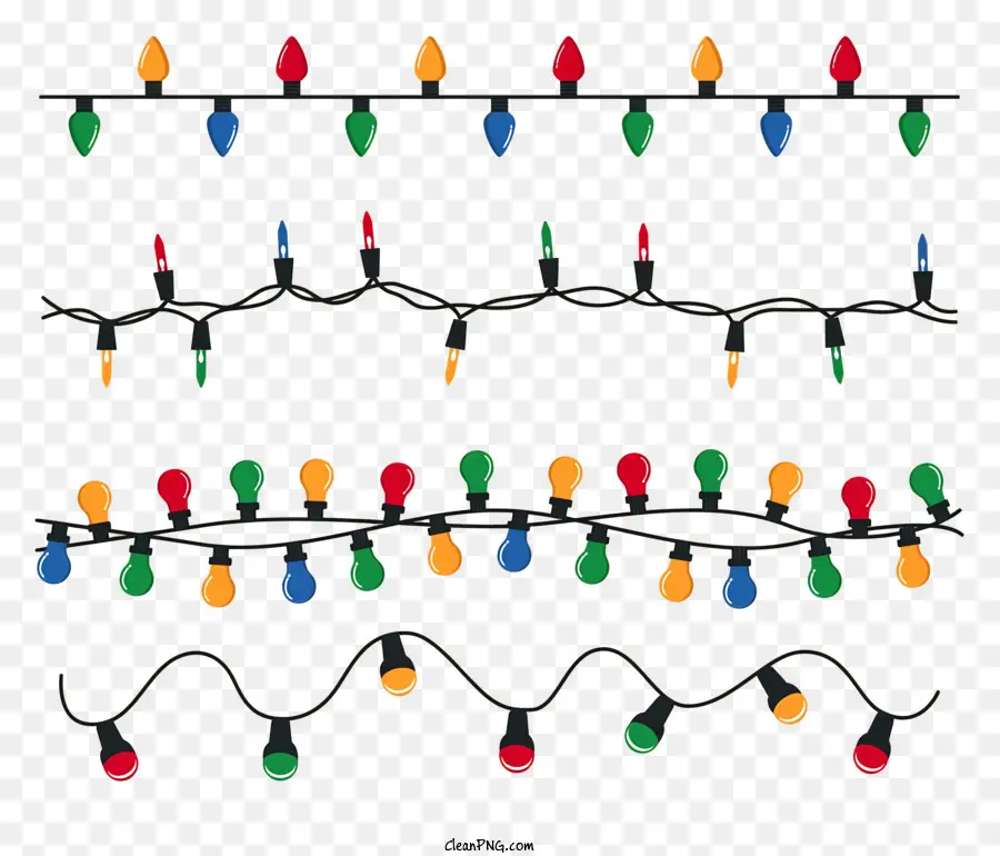 Seqüência De Luzes，Luzes Coloridas PNG