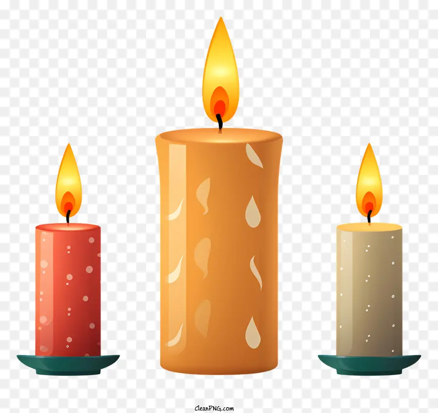 Velas，Laranja E Amarelo PNG