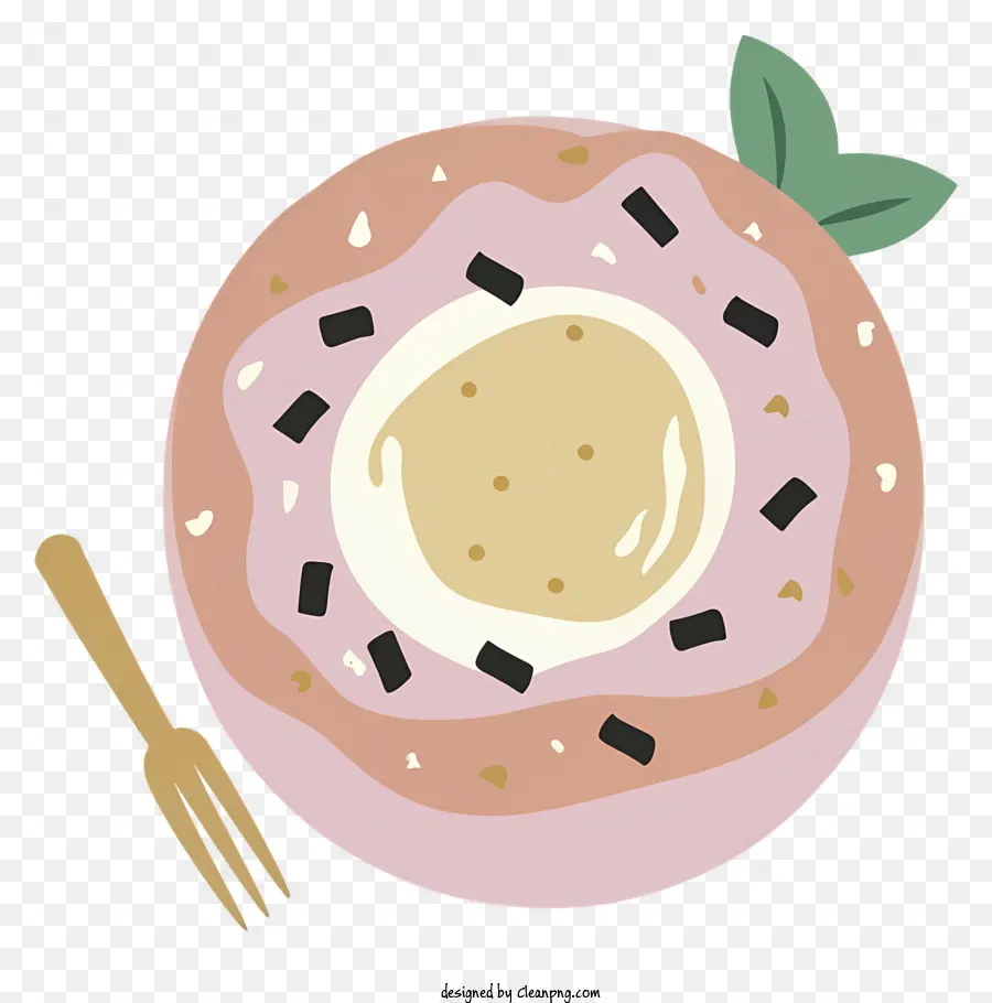Donut Rosa，Recheio Cremoso PNG
