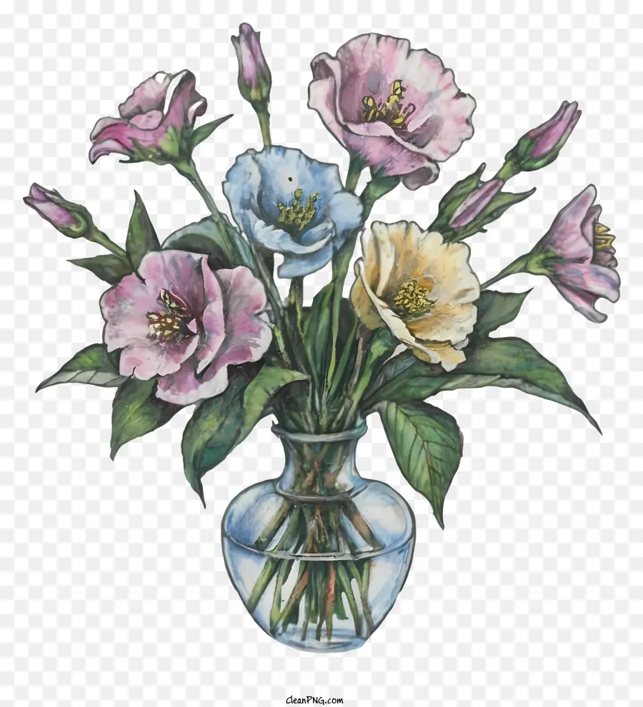 Vaso De Flores，Vaso De Vidro PNG