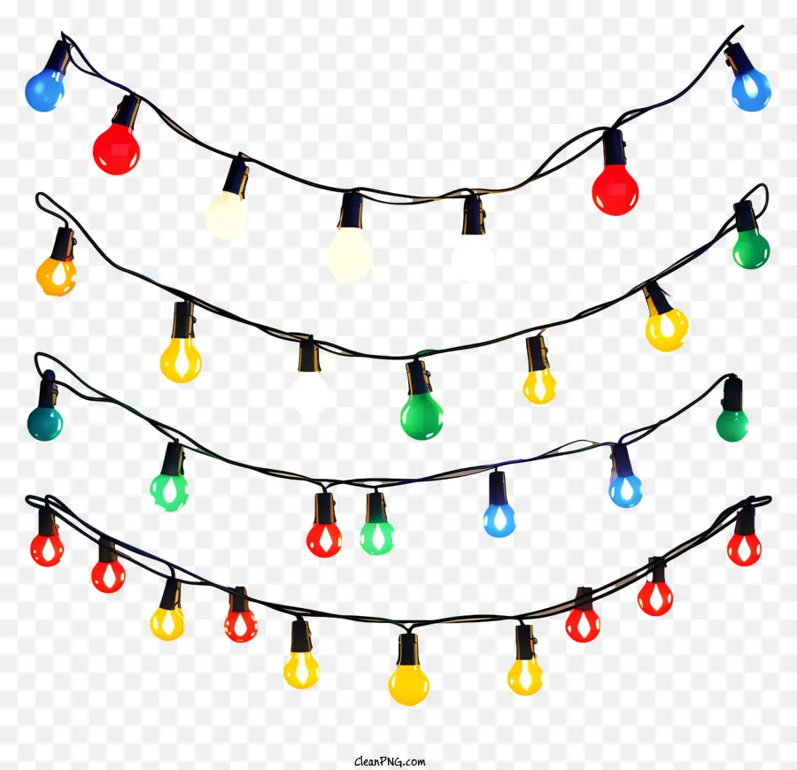 Luzes De Natal，Luzes Multicoloridas PNG