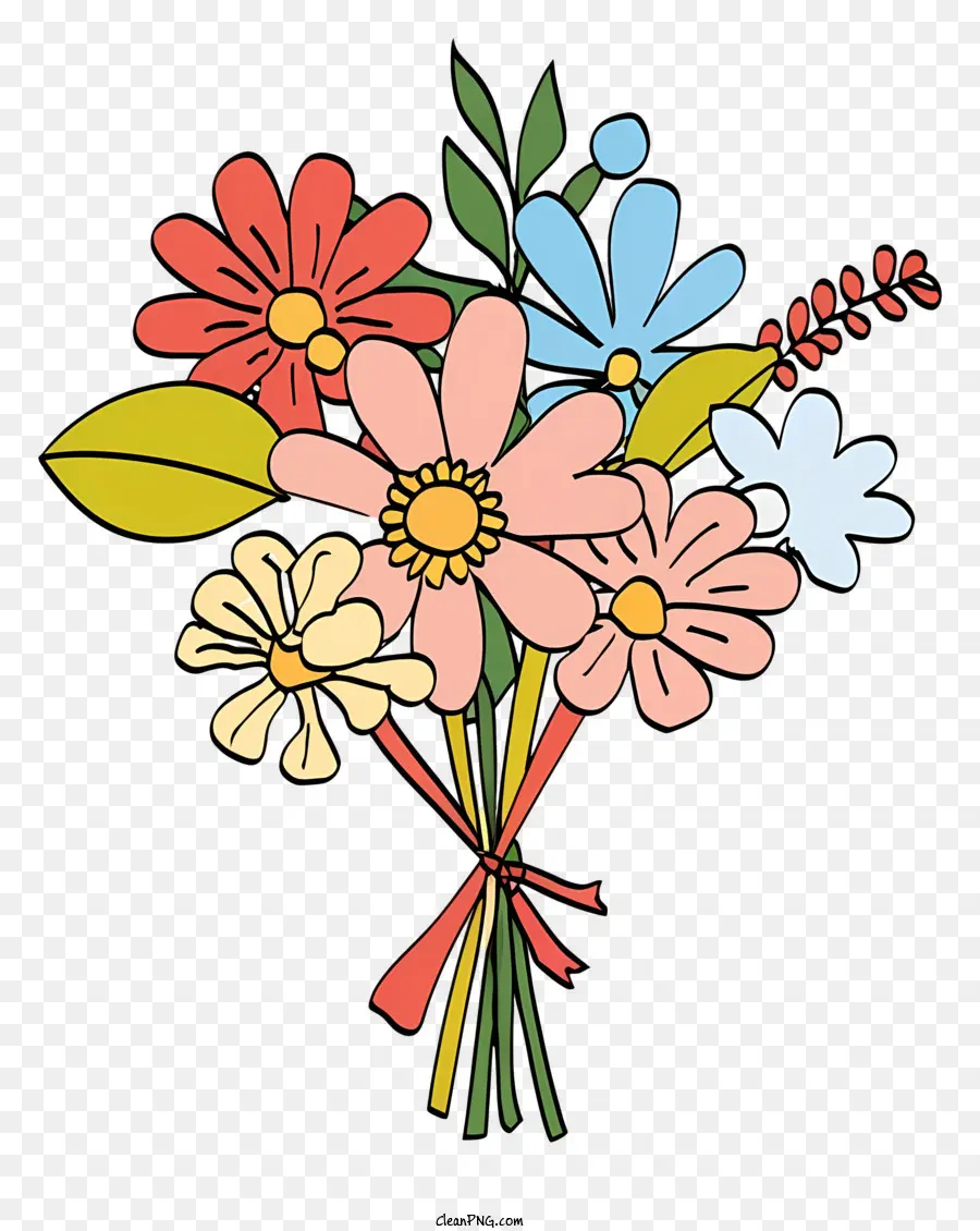 Bouquet Of Flowers，Flores Cor De Rosa PNG