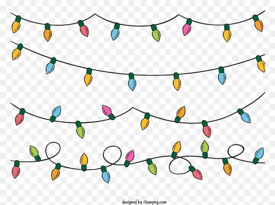 Luzes De Natal，Luzes Coloridas PNG