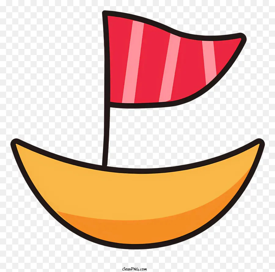 Barco，Bandeira Listrada Vermelha E Amarela PNG