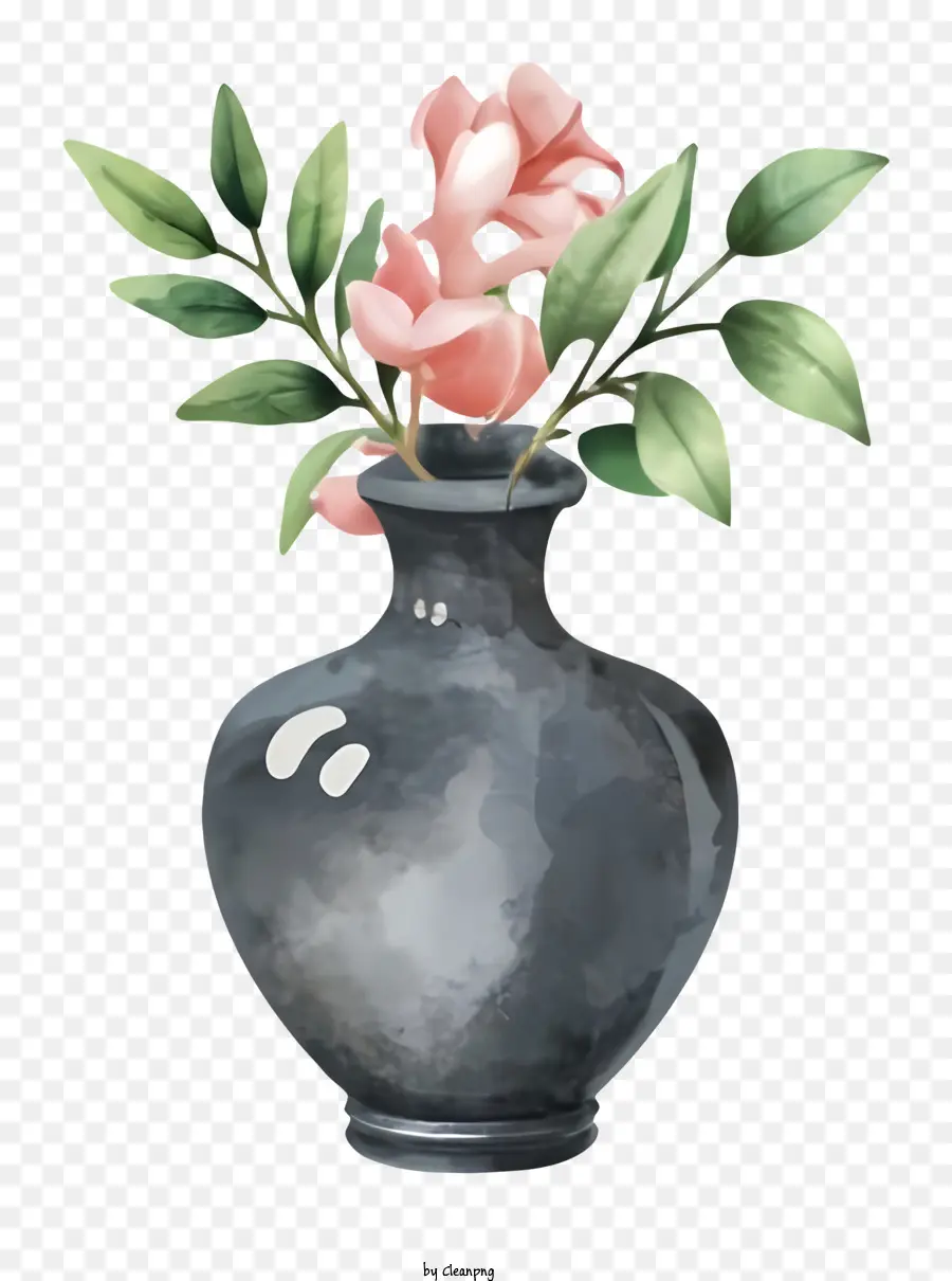Vaso，Flores Cor De Rosa PNG