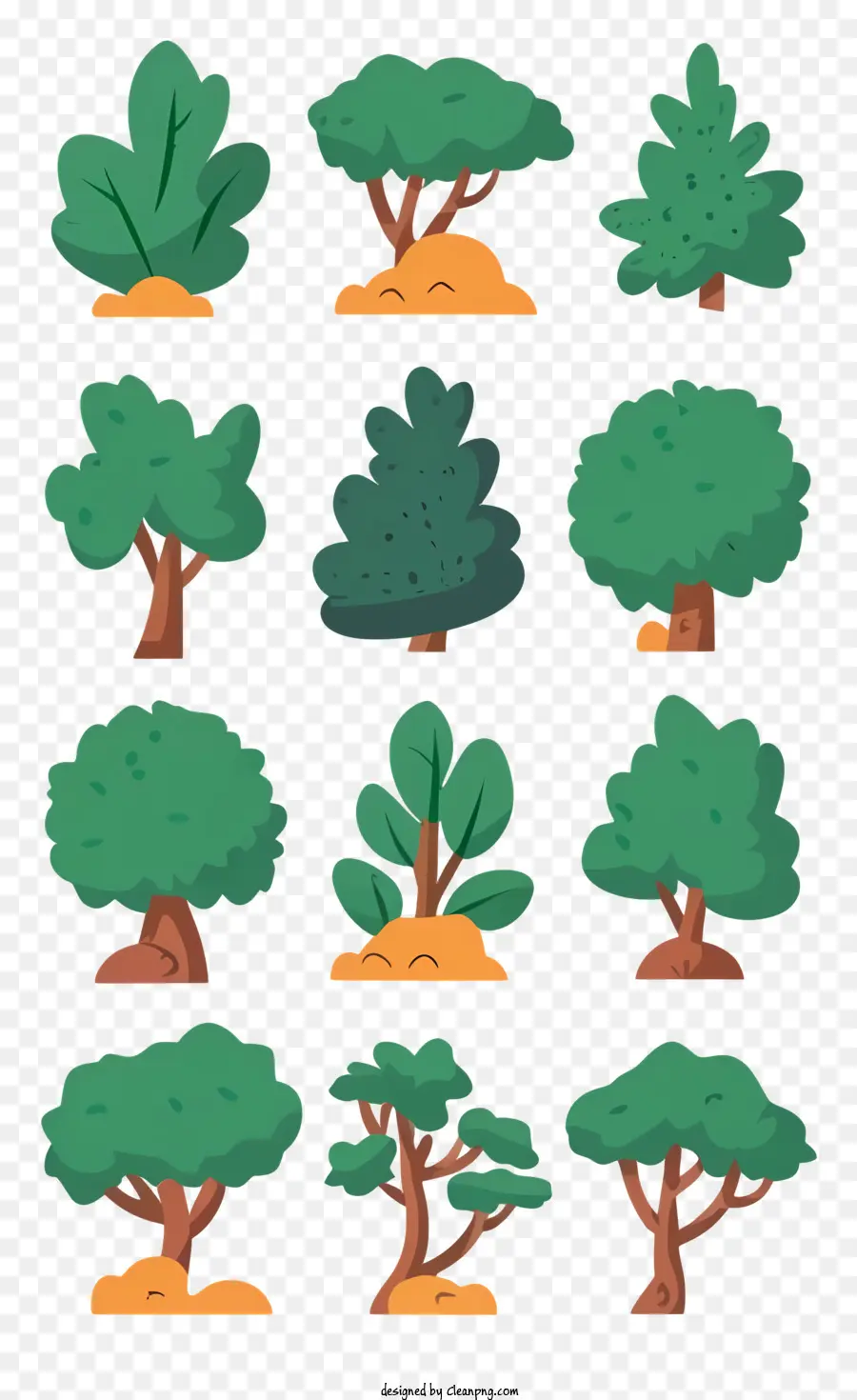 árvores，Diferentes Formas PNG