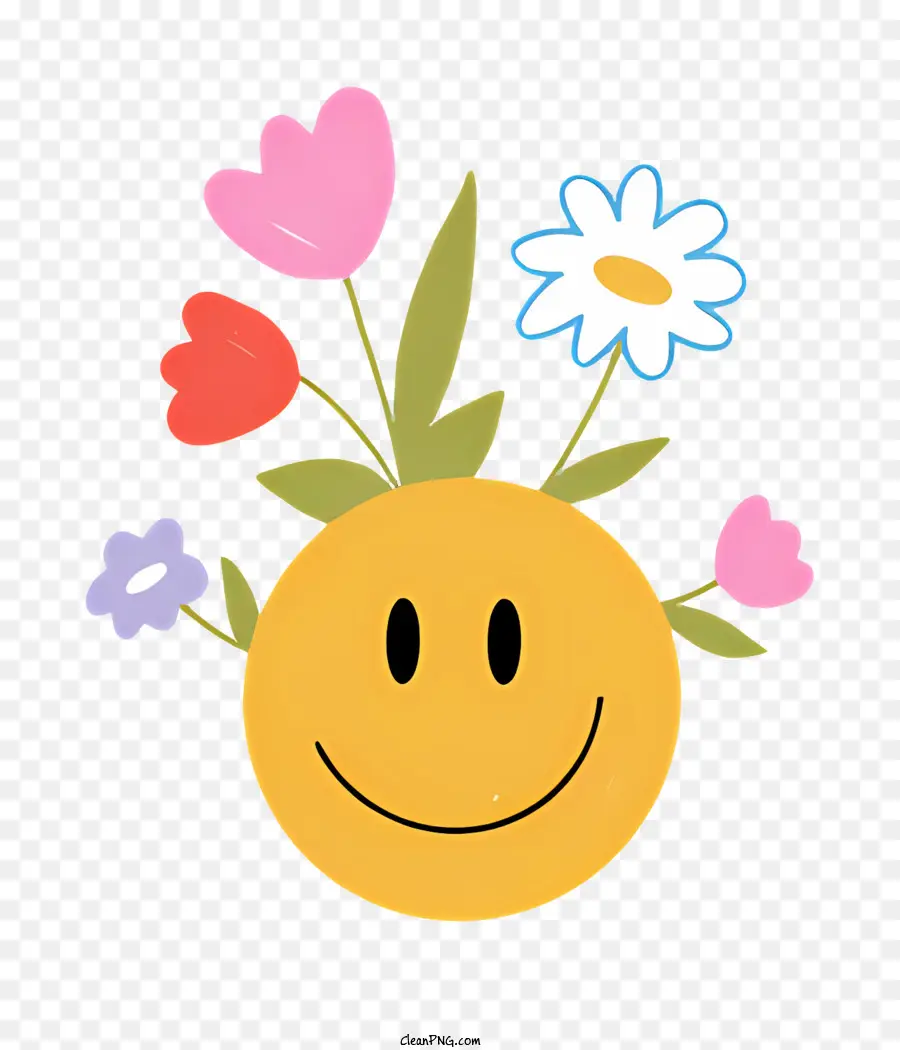 Smiley Face，Flores PNG