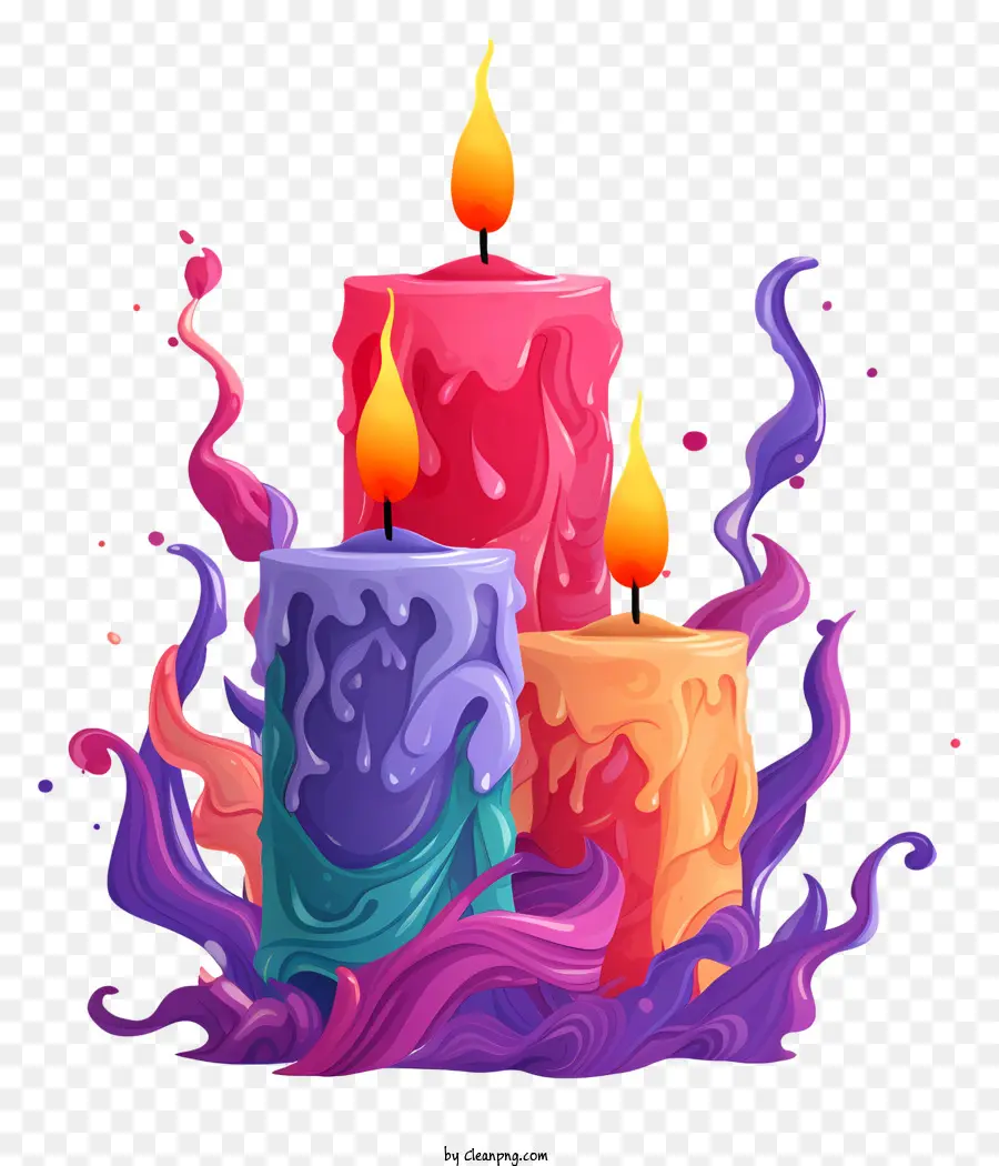 Pintura De Velas，Pingos De Cera PNG