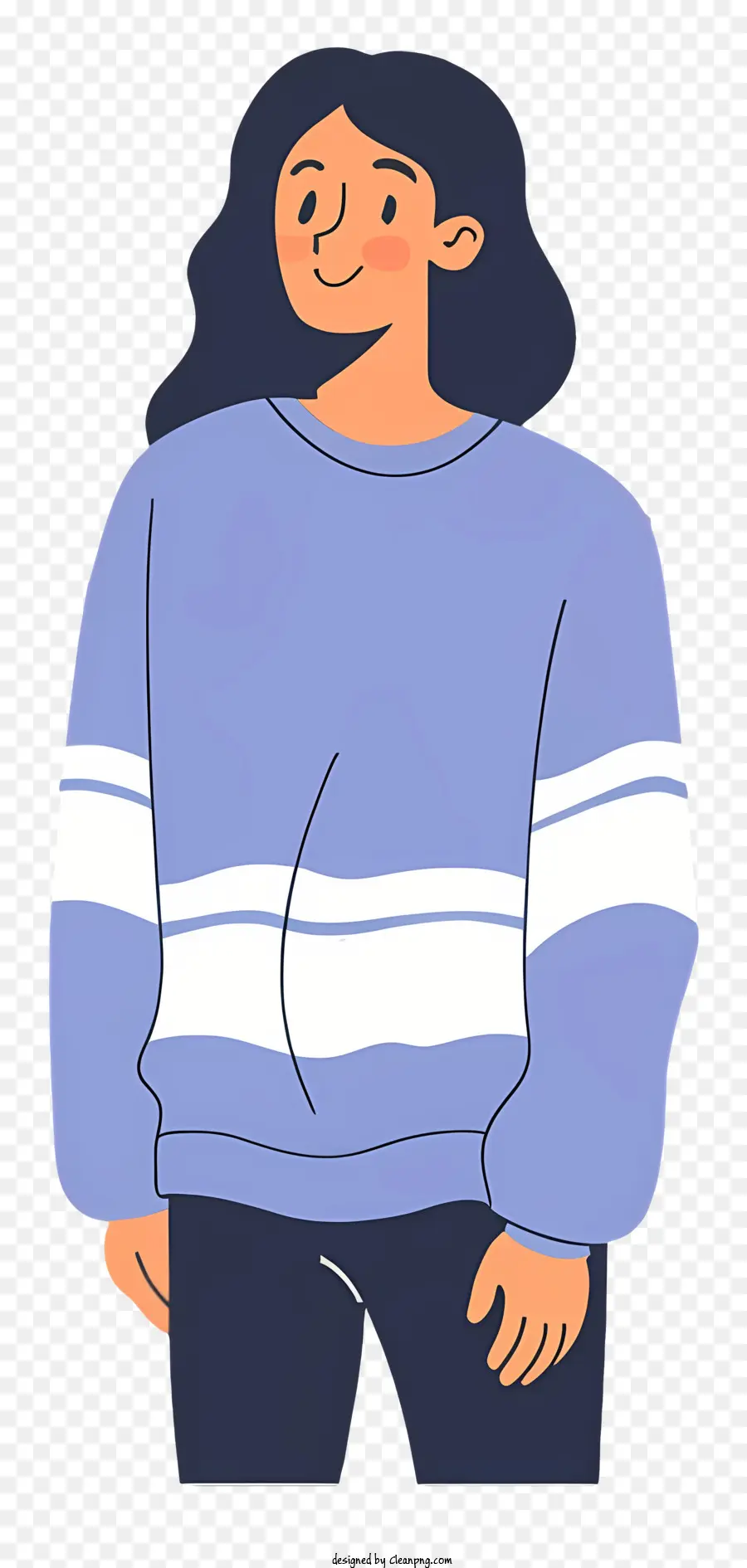 Mulher，Suéter Azul PNG