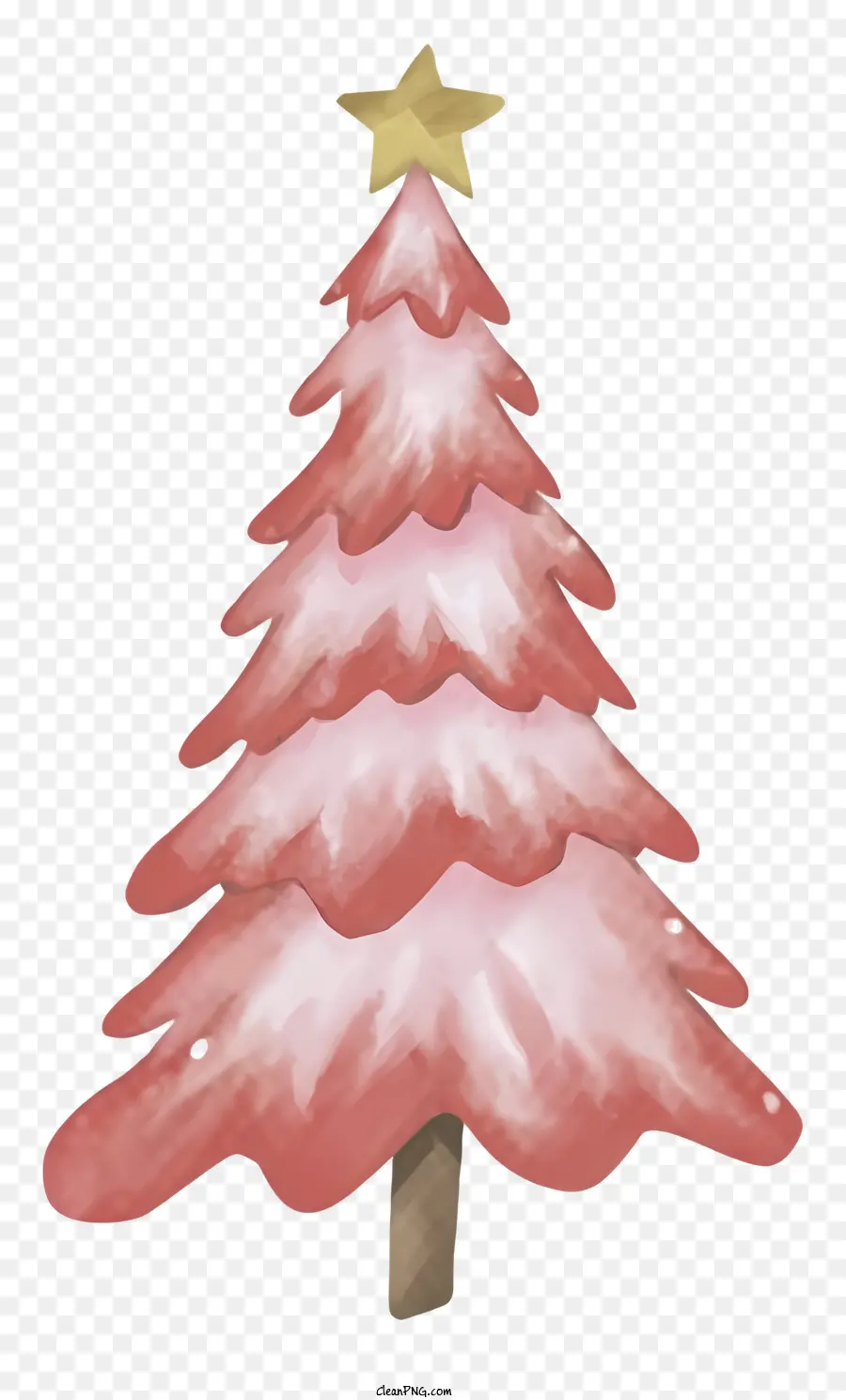 Cor De Rosa Da árvore De Natal，árvore De Natal Da Aguarela PNG