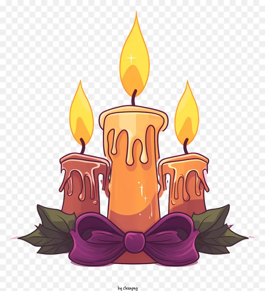 Velas Acesas，Velas De Cera Branca PNG