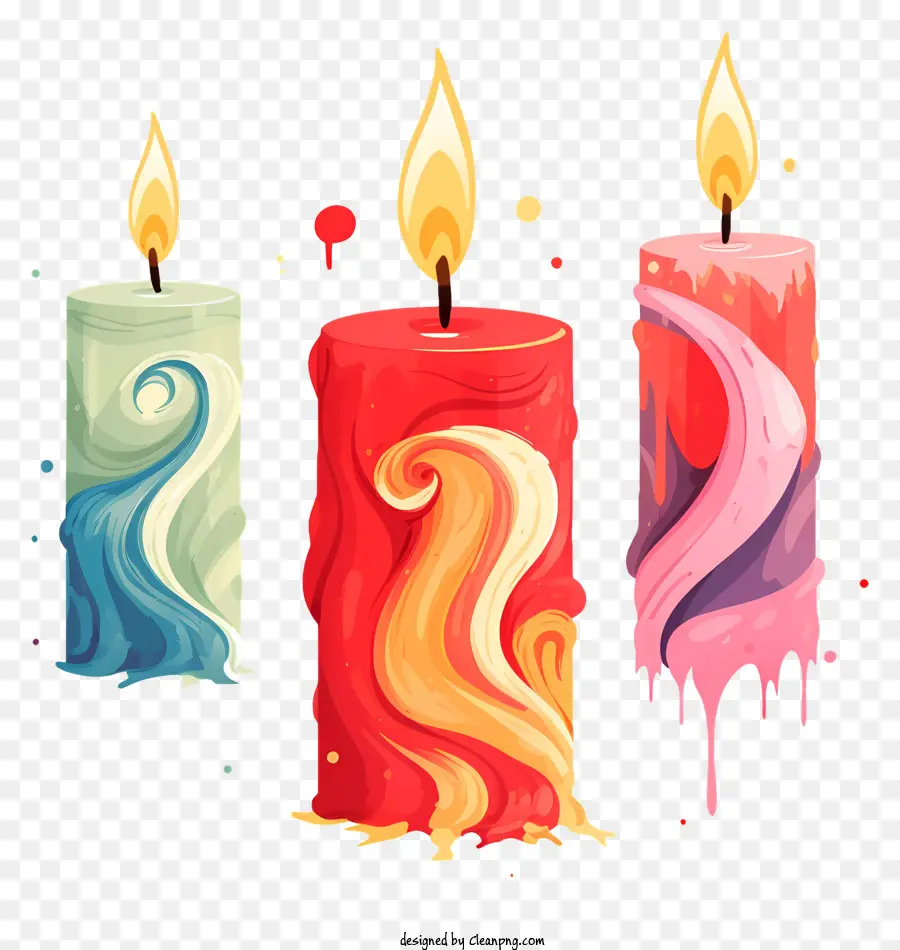 Velas，Velas Coloridas PNG