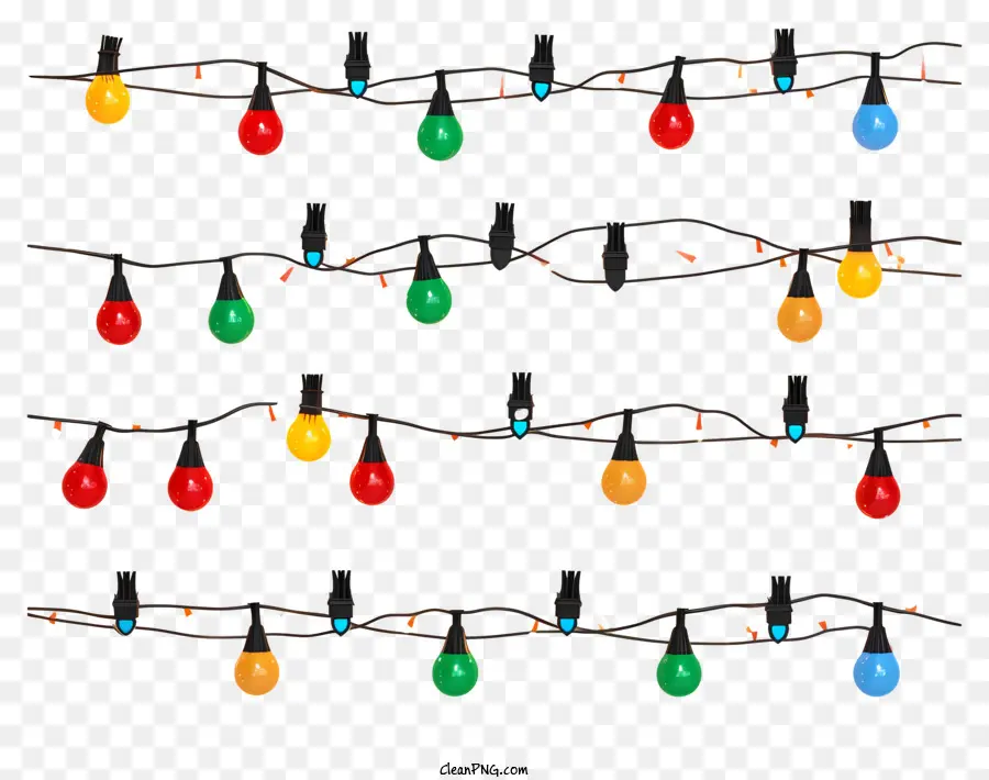 Luzes De Natal，Luzes Multicoloridas PNG