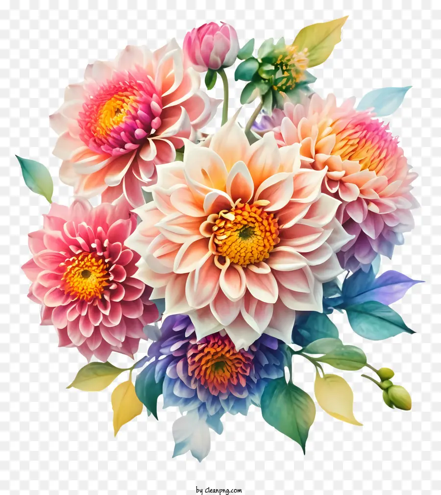 Bouquet Of Flowers，Várias Cores PNG