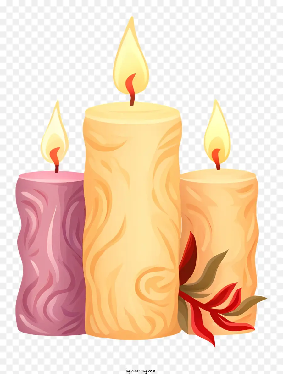 Velas，Cores De Chama PNG