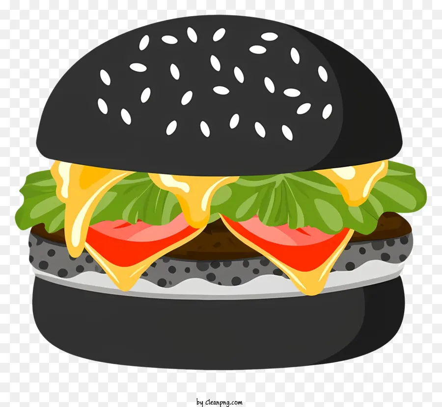 Hamburger Preto，Cheeseburger PNG