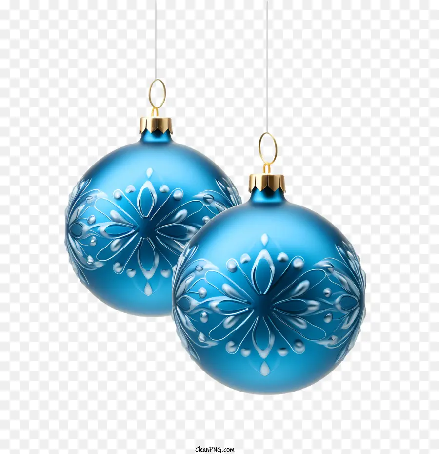 Bola De Natal，Azul Ornamentos PNG