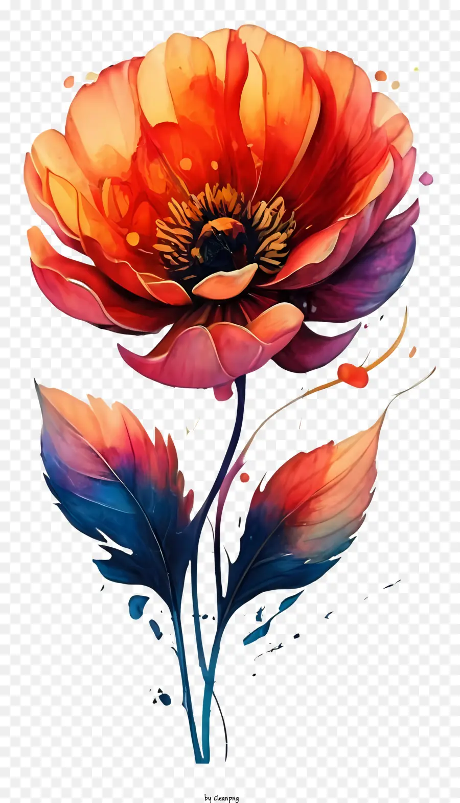 Pintura Das Flores，Pétalas Coloridas PNG