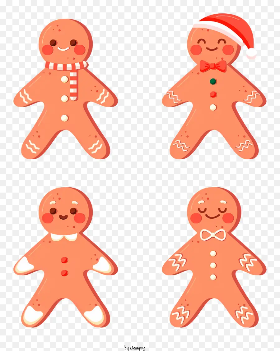 Fantasias De Papai Noel，Biscoitos De Gengibre PNG