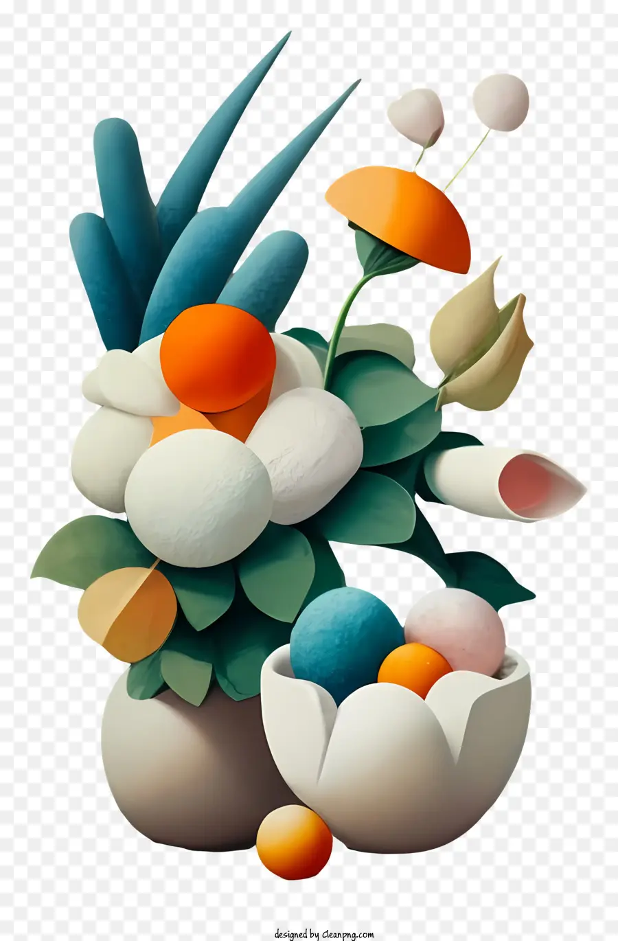 Bouquet Of Flowers，Ovos Nas Tigelas PNG